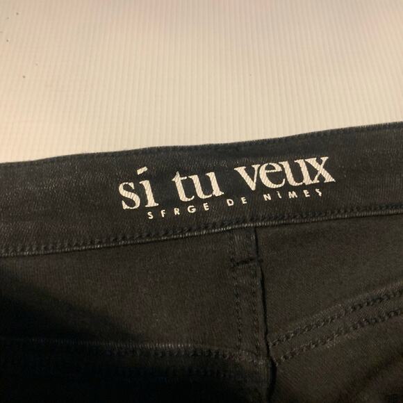 Si Tu Veux Superstack Black Wash Mens Jeans Size 34 - Picture 7 of 11